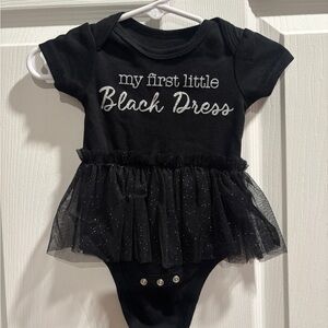 Baby Starters Black Bodysuit with Tulle Skirt-NWOT